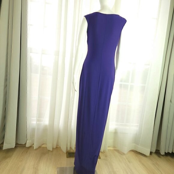 Tiana B Purple Floor Length Spandex Dress Size 6 - Picture 4 of 13